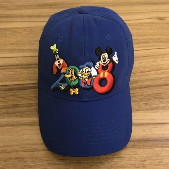 2008 Youth Size Blue Disney Disneyland Resort Hat Mickey Donald Goofy Pluto. - Picture 3 of 5